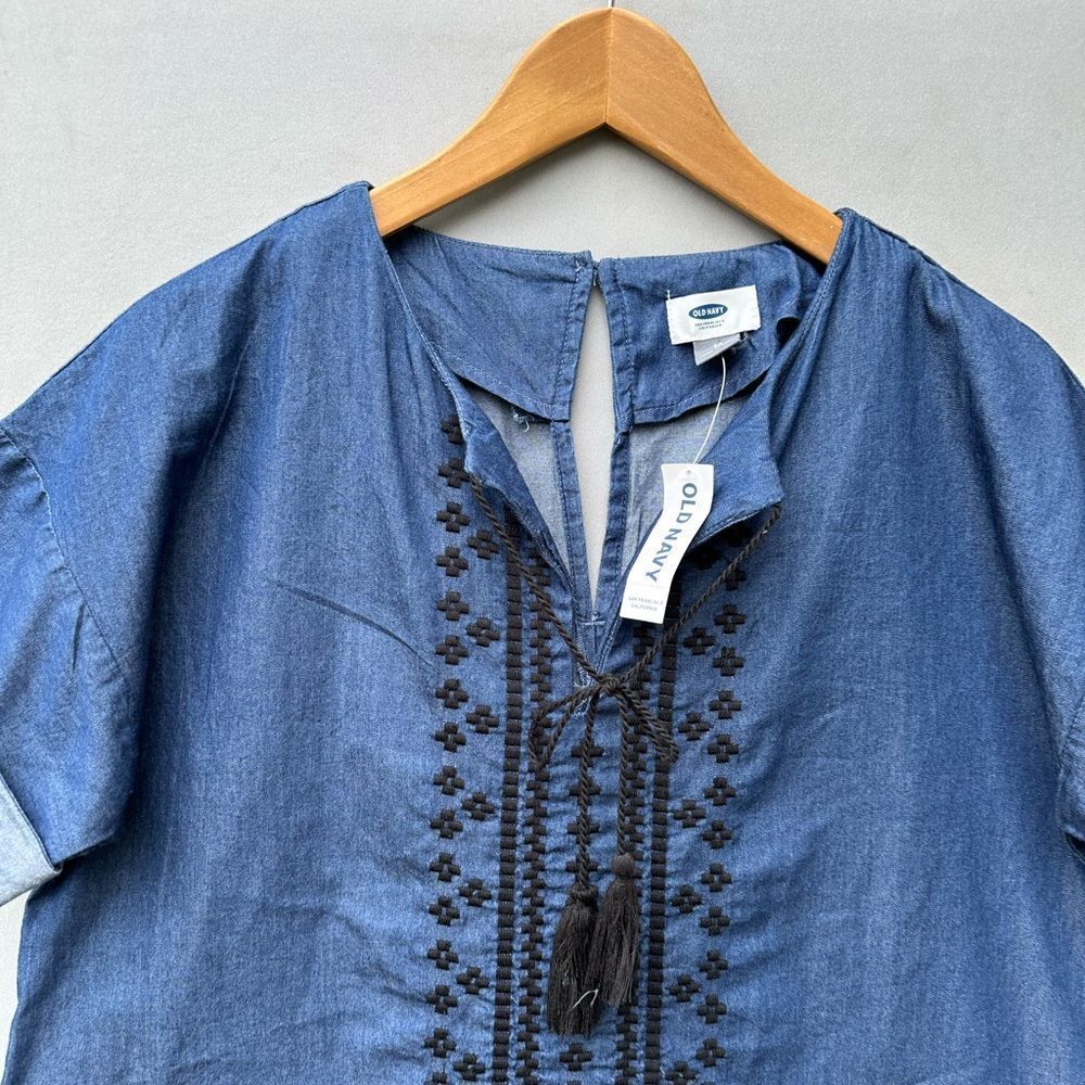 🎉5 for $45🎉 NWT Old navy dress size M denim blue - Picture 4 of 8